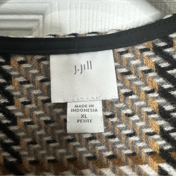 J Jill wool plaid longline jacket XL petite - Picture 6 of 12